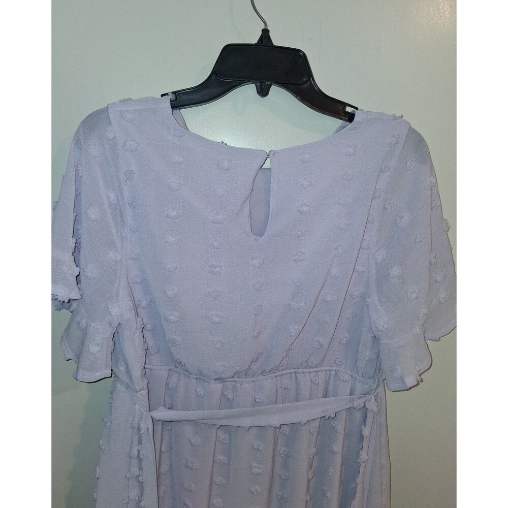 NWT! Motherhood Purple Swiss Dot Maternity Dress, Size Small - Picture 8 of 11
